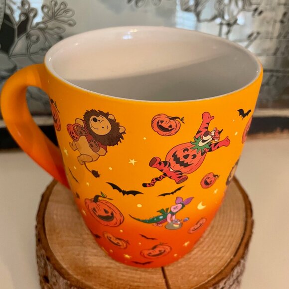 NEW Winnie the Pooh Halloween Orange Soft Touch Mug - Pooh, Tigger, Piglet - Picture 2 of 2